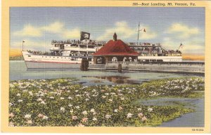 Boat Landing Mt Vernon Virginia vintage postcard