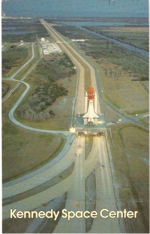 NASA Kennedy Space Center Shuttle Florida vintage postcard
