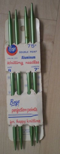 Knitting Needles Boye Double Point 7" 4/Pkg Size 8 Green Perfection Points