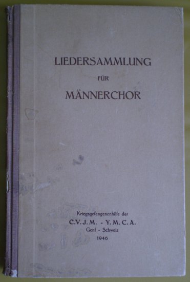 Liedersammlung Fur Mannerchor 1946 German Book CVJM-YMCA