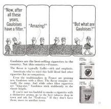 Gauloises Cigarettes 1966 Vintage Ad Filter France
