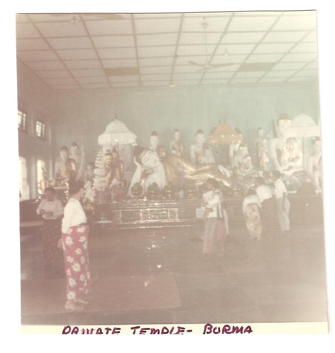Vintage Photograph Burma Private Temple 1968 Myanmar