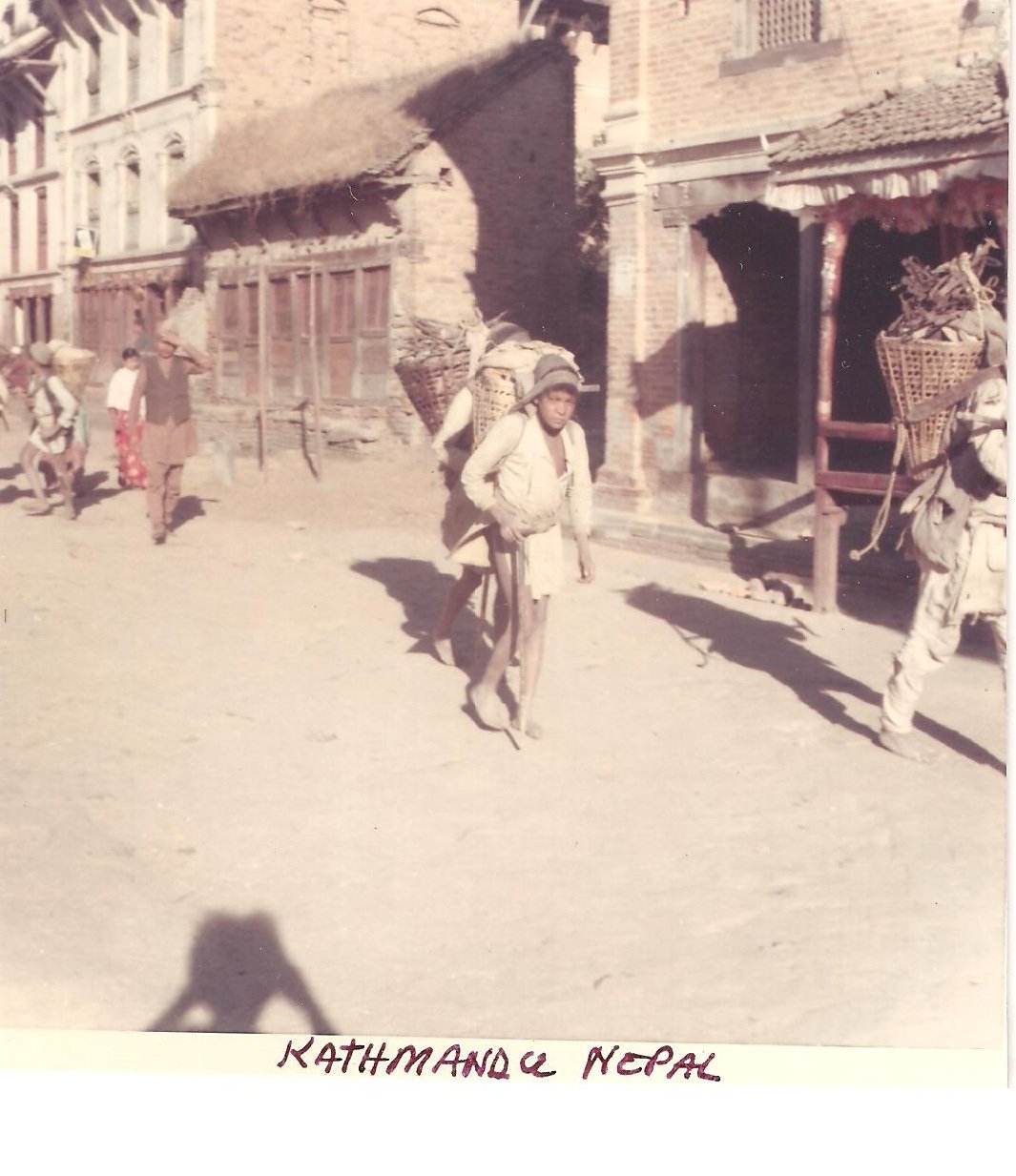 Vintage Photograph Walking Vendors Streets Kathmandu Nepal 1968