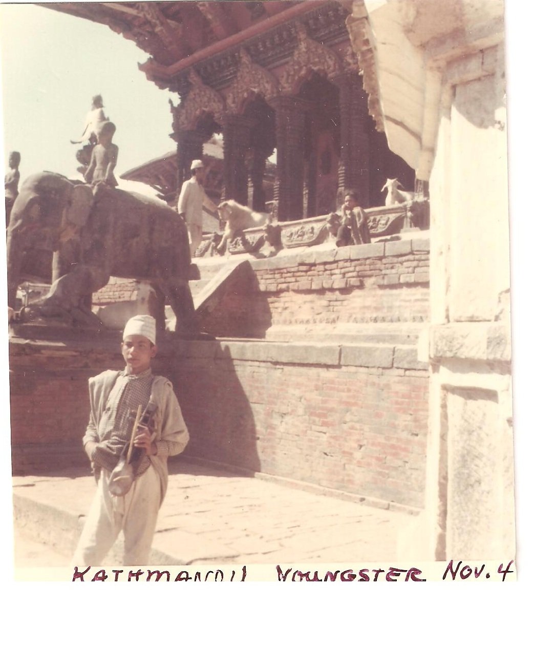 Vintage Photograph Young Man Boy Kathmandu Nepal 1968