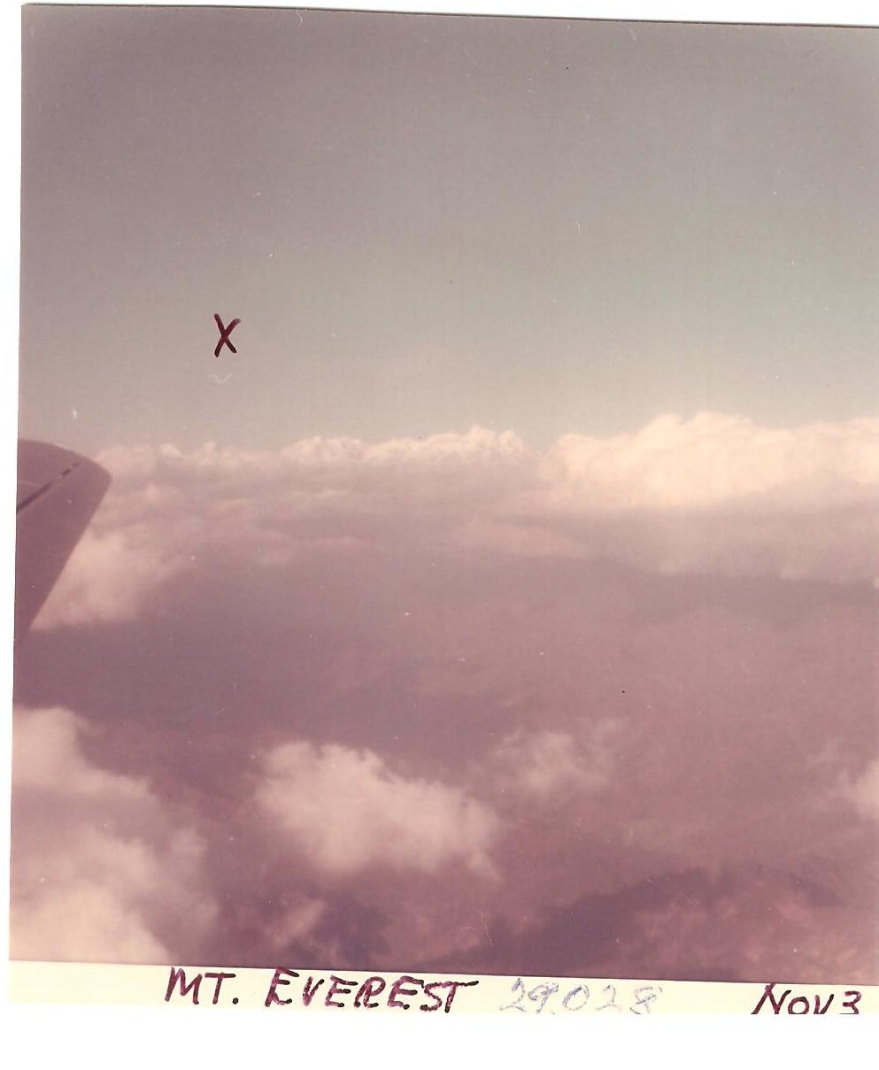 Vintage Photograph Mt Everest Clouds Nov 1968