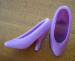 Barbie Purple Shoes Pumps Vintage Doll Violet