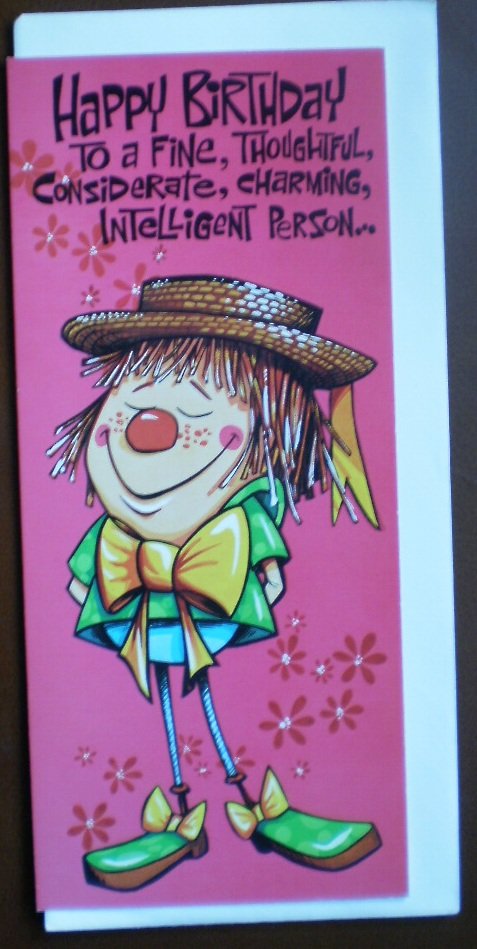 Birthday Card Vintage Joli Greetings Card 1984 Fine Thoughtful Person
