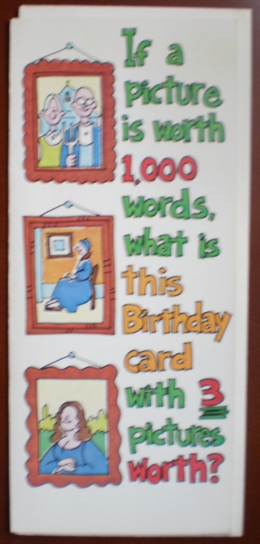 Birthday Card Vintage Amberley Greeting Hi 1982 Picture 1000 Words