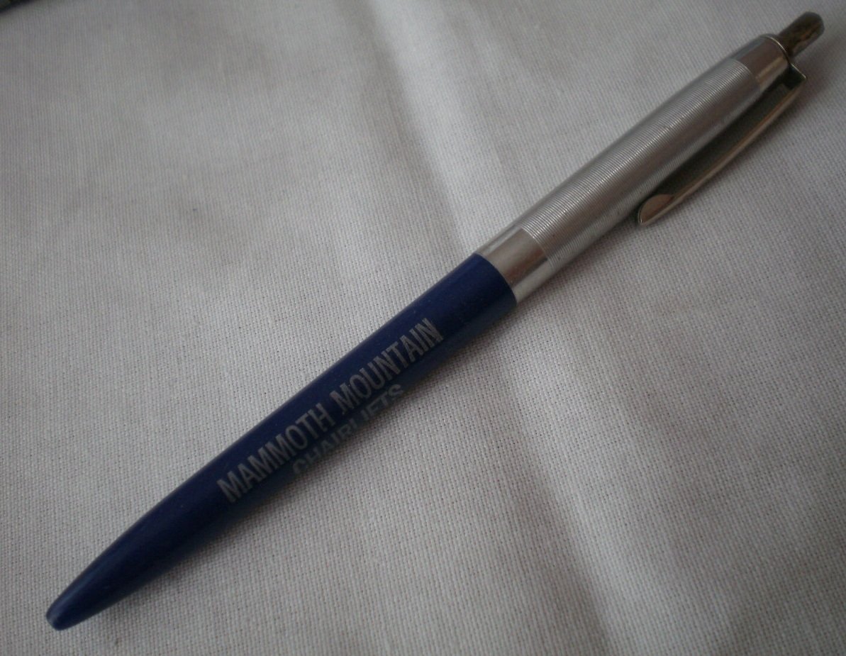 Vintage Pen Advertising Mammoth Mountain Chairlifts Lakes, California Chair Lifts US Pencil Co