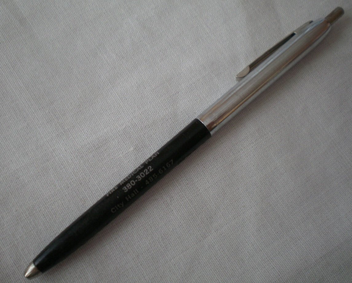 Vintage Pen Advertising Los Angeles Firemen Relief Association Silvertone Black