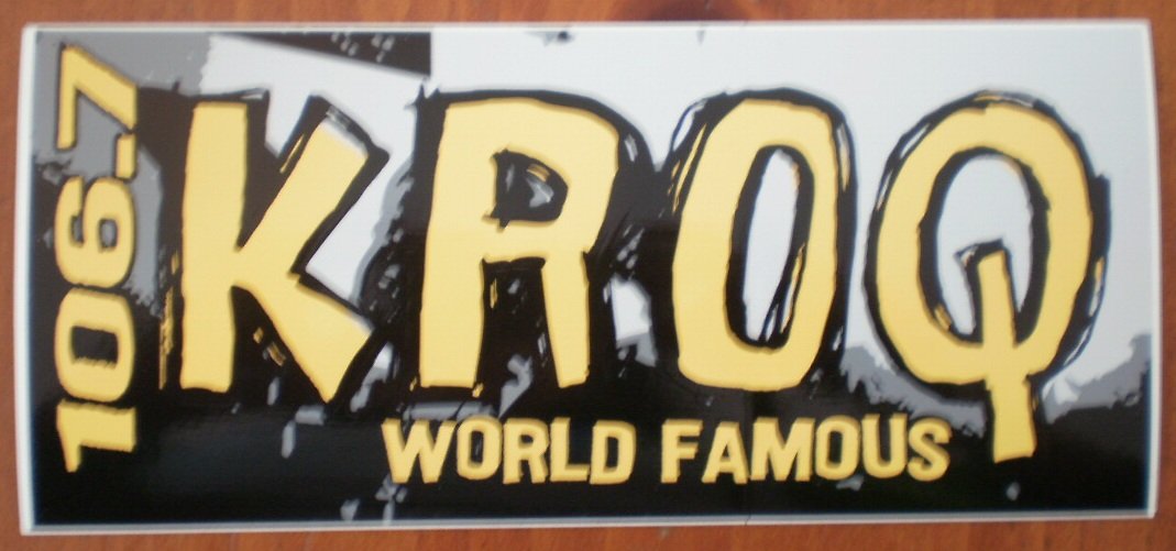 KROQ Sticker 106.7 World Famous 2002 Rock Station Los Angeles