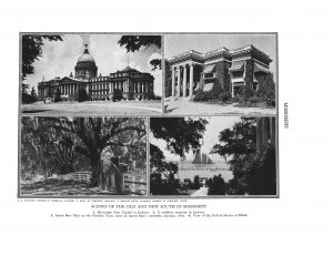 Mississippi State Capitol Mansion Aaron Burr Oaks Biloxi Plate Print 1936 Book