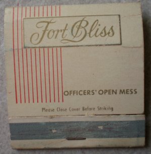 Vintage Matchbook US Army Air Defense Center Fort Bliss Matches