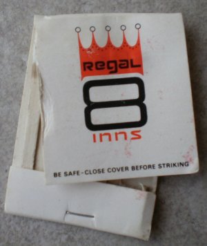 Vintage Matchbook Regal 8 Inn Affordable White Matches