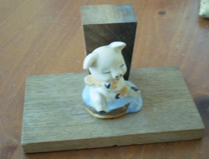 USS New Jersey BB62 Teakwood Decking 1942 Original 1981 Figure Pig