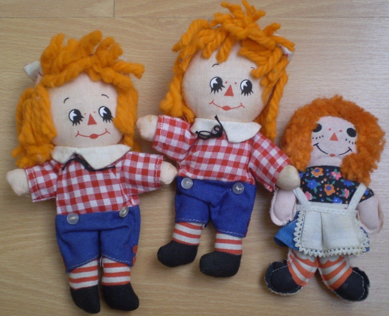 Raggedy Ann Andy Plush Ornaments Knickerbocker Hallmark Lot