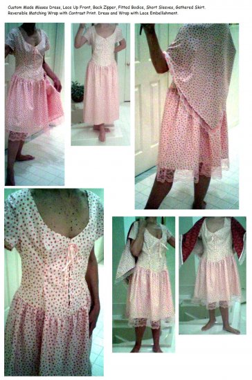 Pink Floral Dress with Wrap - Custom Order