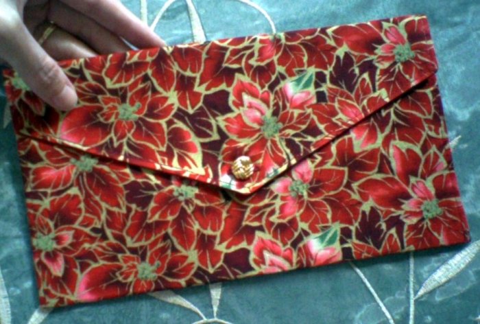 Poinsettia Envelope Clutch