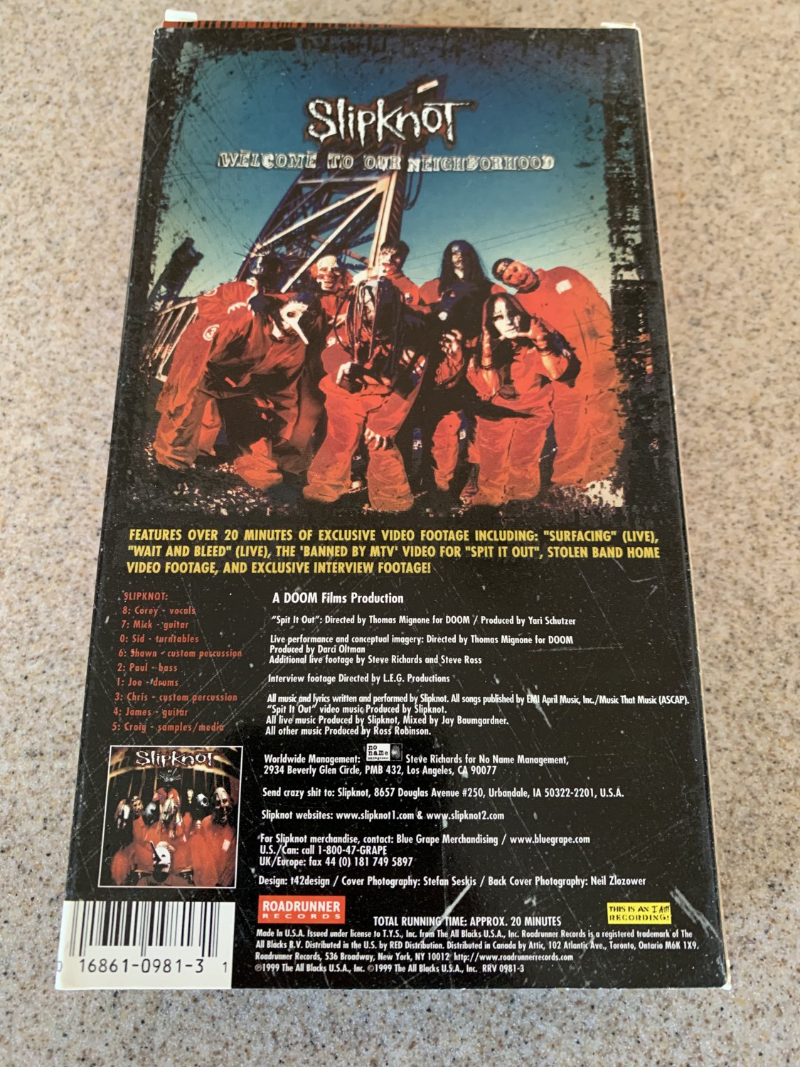 Slipknot Welcome To Our Neighborhood Vhs Live Footage