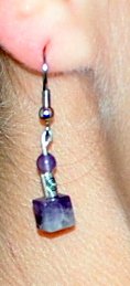 Amethyst cube beads