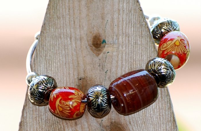 Wood Bead Bangle