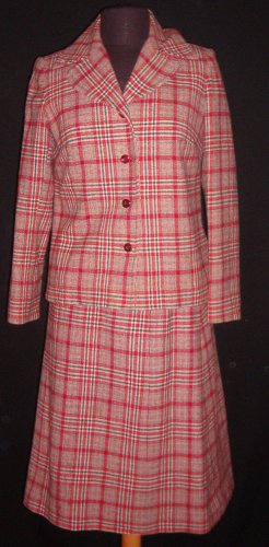 New Red Plaid 50's 3 Piece Suit