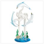 Blue Glass Dolphins Swing