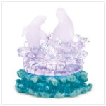 Seals on Waves LED Figurine