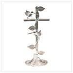 Spun Glass Hummingbird on Cross
