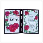 Poetic Love Simulated Stain Glass Plaque