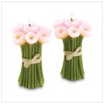 Pink Tulip Bunch Candle Bouquet