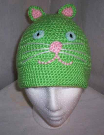 Lime Green Cat Hat