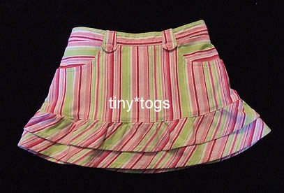Gymboree Sweetheart Valentine's Striped Skort Skirt 2T