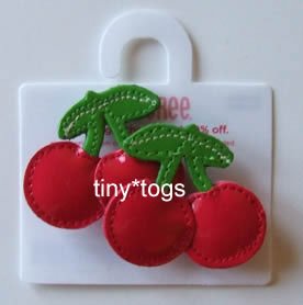 NWT Gymboree Cherry Baby Patent Hair Clips 2T 3 4 5 New