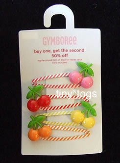 NWT Gymboree Cherry Baby Hair Snap Clips New 4 5 6 7 8