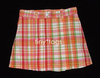 NWOT New Gymboree Cherry Baby Plaid Pleated Skirt 5 5T