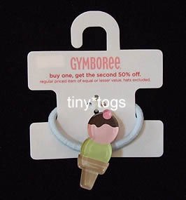 NWT Gymboree Ice Cream Social Cone Hair Pony 4 5 6 7 8
