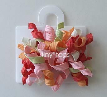 NWT Gymboree Beach Shack Multi Hair Curly Clips 2T 3T 3