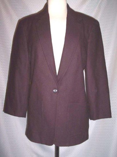 J Crew Dark Brown Wool Blend Lined Jacket Blazer Size 4