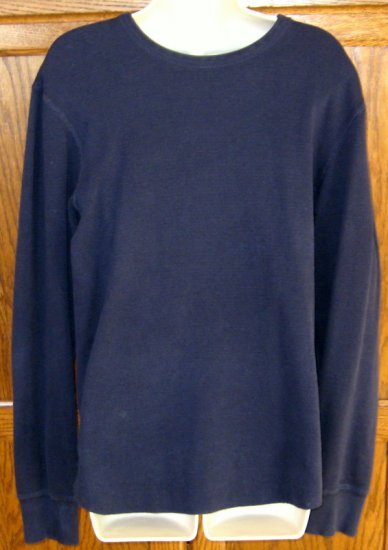Men GAP l/s navy blue thermal shirt top Size M Medium