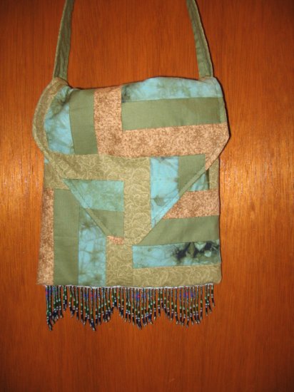 PATCHWORK Beaded HANDMADE Hippie BOHO Purse SLING BAG