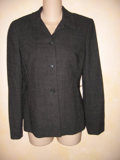 ANN TAYLOR LOFT~GRAY WOOL Career Jacket/BLAZER 4 LK NU