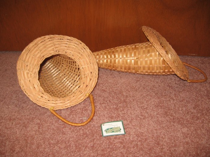 2 Large STRAW CORNUCOPIA - Wicker Horns FOR CRAFTS~NEW~