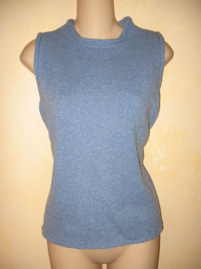 CAROLYN TAYLOR~Sky Blue SLEEVELESS SWEATER Med