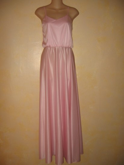 VINTAGE~PINK Spag Strap GOWN~Med