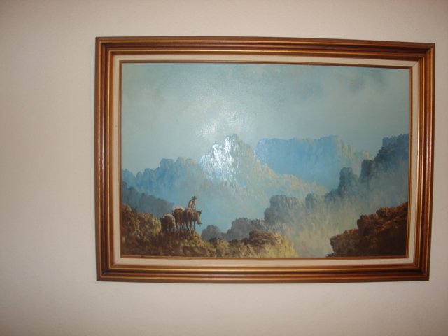 LESTER HUGHE SOUTHWEST OILPAINTING ORIGINAL 36/24