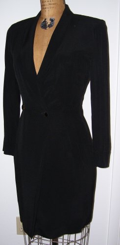 Gorgeous Jil Sander black coat/dress 4 6