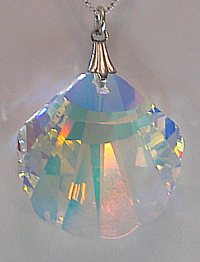 Swarovski AB 28mm Seashell Necklace