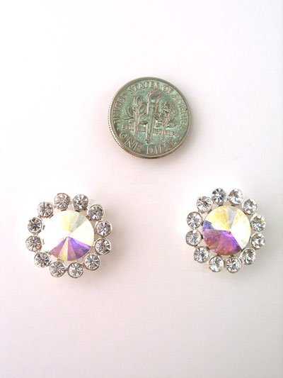 Swarovski Crystal AB Round Earrings