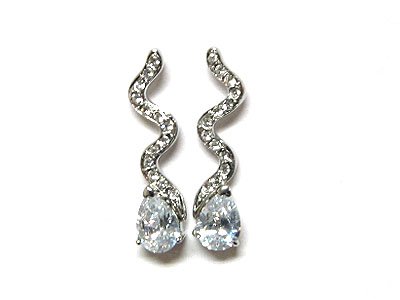 Designer Style Cubic Zirconia Earrings
